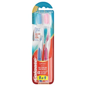 Colgate Toothbrush Slim Soft Advanced Twin Pack 1+1 Free