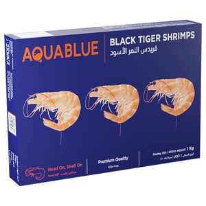 Aqua Blue Black Tiger Shrimps 1Kg