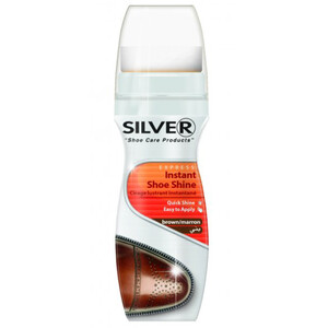 Silver Instant Liquid Shoe Shine Polish Brown 75Ml