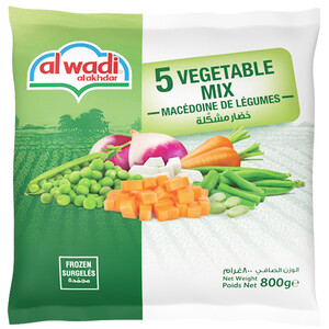 Al Wadi Al Akhdar Frozen 5 Vegetable Mix 800G