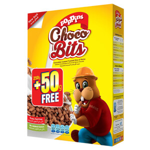 Poppins Choco Bits 250G + 50G Free