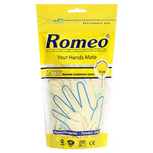 Romeo Latex Disposable Examination Gloves Small 10 Pieces