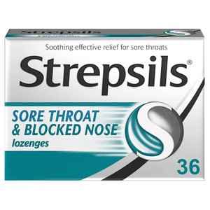 Strepsils For Sore Throat & Blocked Nose 36 Lozenges