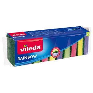Vileda Rainbow Sponge Scourers 10 Pieces
