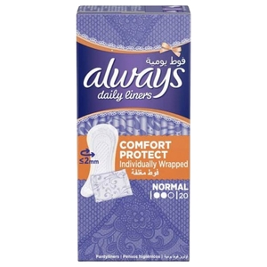 Always Daily Liners Comfort Protect Normal 20 Pads