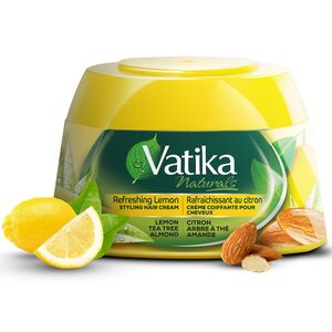 Vatika Styling Hair Cream Lemon Tea Tree & Almond 140Ml + Free 70Ml