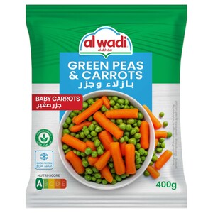 Al Wadi Al Akhdar Frozen Fine Peas & Baby Carrots 400G