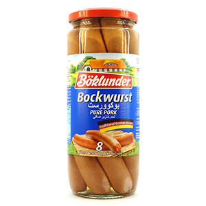 Boklunder Bockwurst Hot Dog 8 Pork 720G