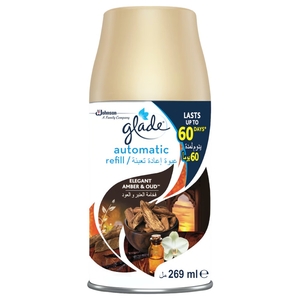 Glade Air Freshener Automatic Refill Elegant Amber & Oud 269Ml