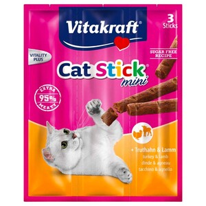 Vitakraft Cat Sticks Mini Turkey & Lamb 3 Pieces 18G
