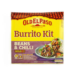 Old El Paso Burito Kit Beans & Chili 620G