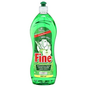 Spartan Fine Dishwashing Liquid Green Apple 800Ml