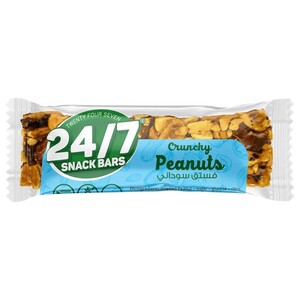 24/7 Snack Bars Crunchy Peanuts 40G