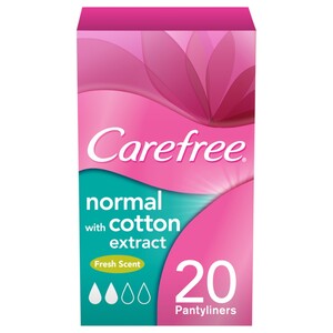 Carefree Cotton Pantyliners Fresh Scent 20 Pieces