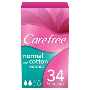 Carefree Breathable Pantyliners 34 Pieces