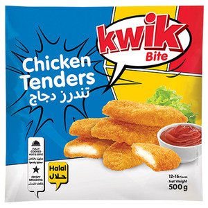 Kwik Bite Frozen Chicken Tenders 12-16 Pieces 500G
