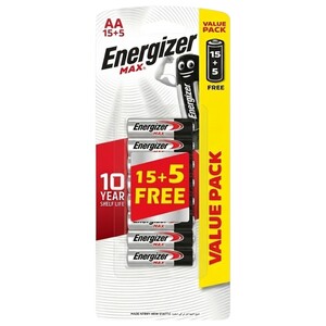 Energizer Battery Aa 15+5 Pieces