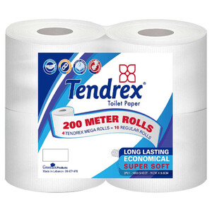Tendrex Toilet Paper Eco Prime Long Lasting 4 Rolls