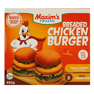 Maxim's Frz Breaded Chicken Burger 5 Burgers 450G