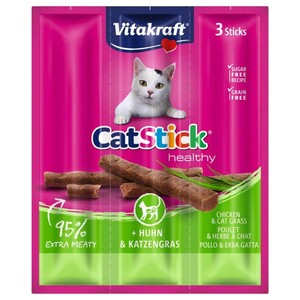 Vitakraft Cat Stick Mini Chicken & Cat Grass 3 Pieces 18G