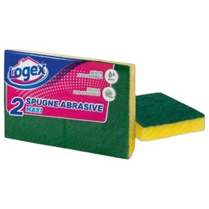 Logex Maxi Abrasive Sponge Scourer 2 Pieces