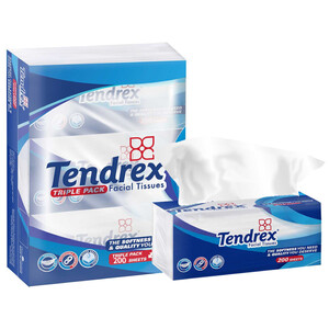 Tendrex Facial Tissues 200 Sheets X3