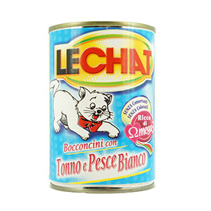 Le Chat Chunkies Tuna White Fish Tonno Pesce 400G