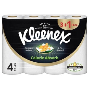 Kleenex Viva Calorie Absorb Kitchen Towels 3+1 Free