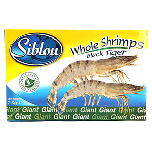 Siblou Frz Whole Shrimps Black Tiger Giant 1Kg