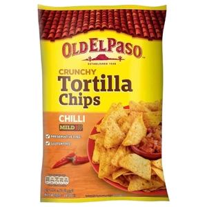 Old El Paso Crunchy Tortilla Chips Chilli 185G