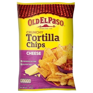 Old El Paso Crunchy Tortilla Chips Cheese 185G
