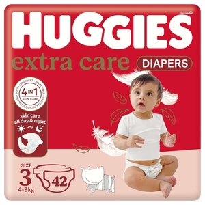 Huggies Extra Care Diaper Size 3 4-9Kg 42 Pieces