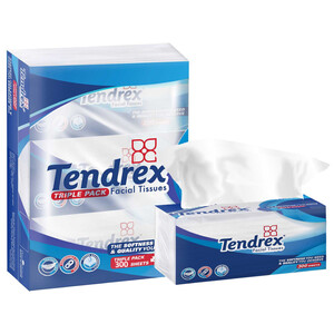 Tendrex Facial Tissues 300 Sheets X3