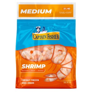 Captain Fisher Frozen Shrimps Medium 31/40 400G