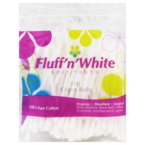 Fluff'n White Cotton Buds 100 Pieces