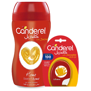 Canderel Sucralose Powder 75G+100 Tabs Free