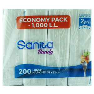 Sanita Handy 2 Ply 50Sh*4 Save 1000Ll