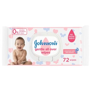 Johnson's Baby Wipes Gentle All Over 72 Pieces