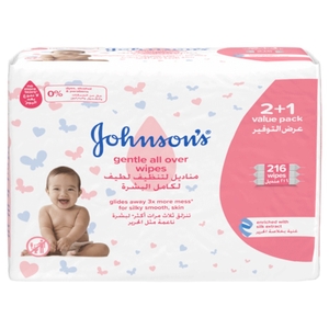 Johnson's Wet Wipes Gentle All Over 2 + 1 Value Pack