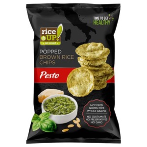 Rice Up! Popped Brown Rice Chips With Pesto Organic 60G