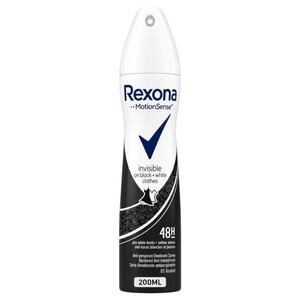 Rexona Deodorant Invisible Pure Black & White 200Ml