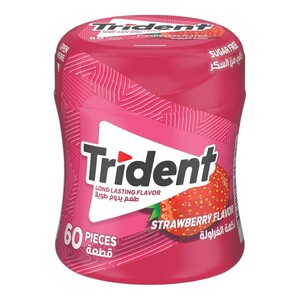 Trident Gum Strawberry Bottle 60 Pieces 84G