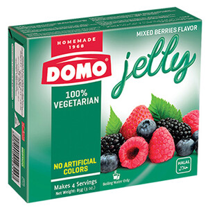 Domo Jelly Vegetarian Mixed Berries 85G