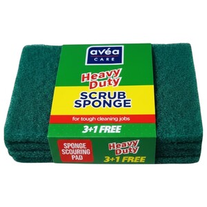 Avea Heavy Green Scrub Sponge 3 + 1 Free