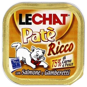 Lechat Cat Food Pate Ricco Salmon And Shrimps 100G