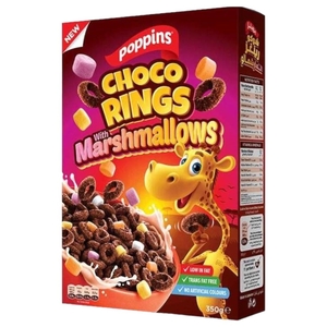 Poppins Choco Rings With Marshmallows 350G
