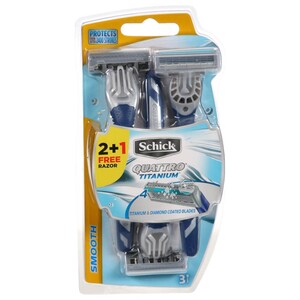 Er Schick Quattro Titanium Razors 2+1 Free