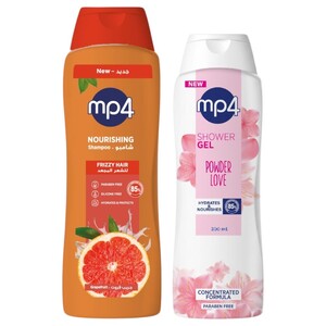 Mp4 Shampoo Grapefruit 650Ml + Shower Gel Powder Love 300Ml Free