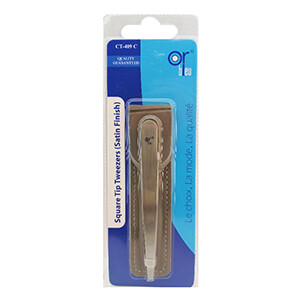 Or Bleu Square Tip Tweezers C409