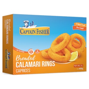 Captain Fisher Frozen Breaded Calamari Rings Caprices 400G